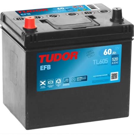 batteria tudor 60ah efb|Tudor TL605. Start.